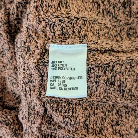 NORTHERN ISLES Vintage Women's Silk Blend Sweater Size S  Brown - Picture 6 of 6